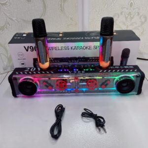 Parlante Bluetooth V900 Con Karaoke, Luces Rgb + Micrófono Agua